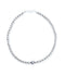 Necklace Silver Ball Necklace With Featured Grey Pearl