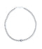 Necklace Silver Ball Necklace With Featured Grey Pearl