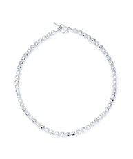 Silver Colour Cube Necklace