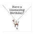 Necklaces 16 Inch (40.5cm) / Llamazing Happy Birthday Necklace on Message Card Happy Birthday Llama Necklaces on Funny Message Card