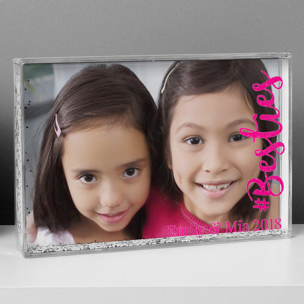 Personalised #Besties 6x4 Glitter Shaker Photo Frame