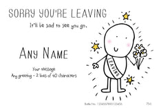 Personalised Chilli & Bubbles Leaving Red Wine - Label Text Reads "SORRY YOU'RE LEAVING"