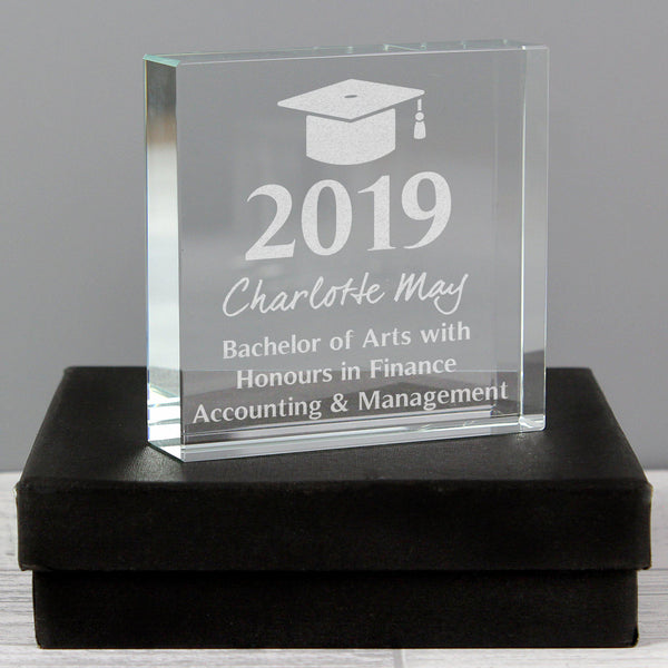 Personalised Graduation Large Crystal Token - For Charlottes Graduation