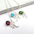 Necklaces In The Picture Have Birthstones And Initials R And Purple (February), H And Light Blue (March) And T With Dark Green (May)