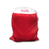 Personalised Santa Sack - Red And White With A Personalised Name In Red Text On The White Background