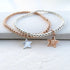 Rose gold plated or silver plated star charm stacking bracelet made from tarnish free sterling silver
