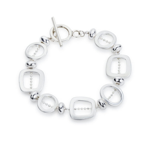 Pierced Oval And Square Bracelet