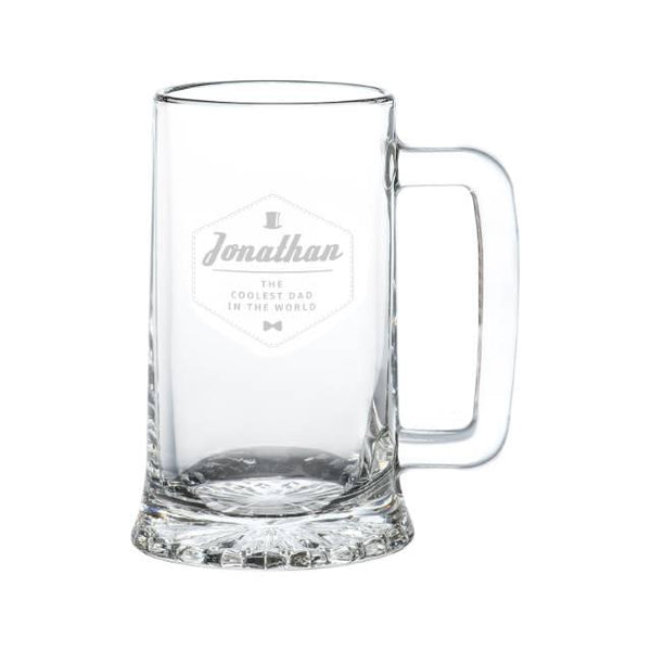Pint Glass Hipster Style Coolest Dad Stern Pint Glass