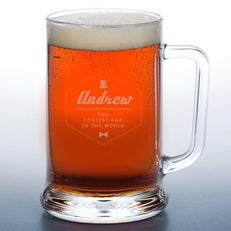 Hipster Style Coolest Dad Stern Pint Glass