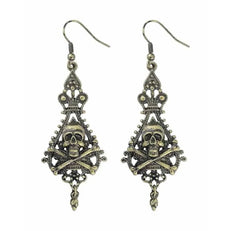 Pirate Skull Cross Bones Earrings