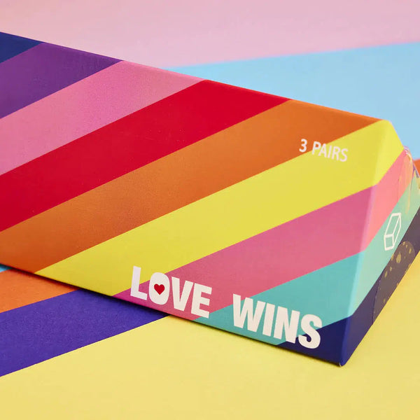 Rainbow box close up with text that reads 