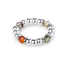 Stretch Ring With Coloured Crystals