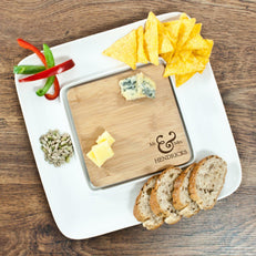 Mr & Mrs Bamboo Square Serving Platter