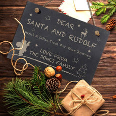 Treats for Santa Slate Hanging Sign