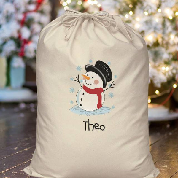 Snowman Cotton Sack Snowman Cotton Sack