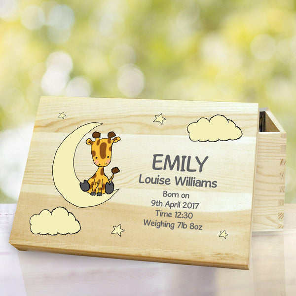 Sweet Dreams Giraffe Wooden Memory Box Sweet Dreams Giraffe Wooden Memory Box