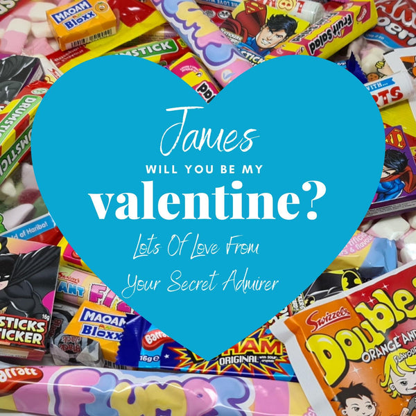 Sweet Jar Will You Be My Valentine Retro Men's Valentine Sweet Jar