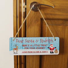 Treats for Santa Hanging Sign