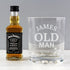 Whisky Gift Set Personalised Old Man Tumbler and Whiskey Miniature Set