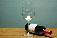 Engraved Giant Wine Glass