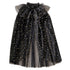 Black tulle skirt with gold star pattern on a white background