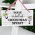 Wooden Sign Personalised Christmas Spirit Wooden Sign