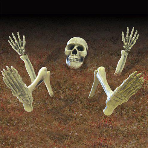 3D Skeleton Groundbreaker Positioned Into Mud