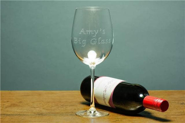 Engraved Giant Wine Glass 