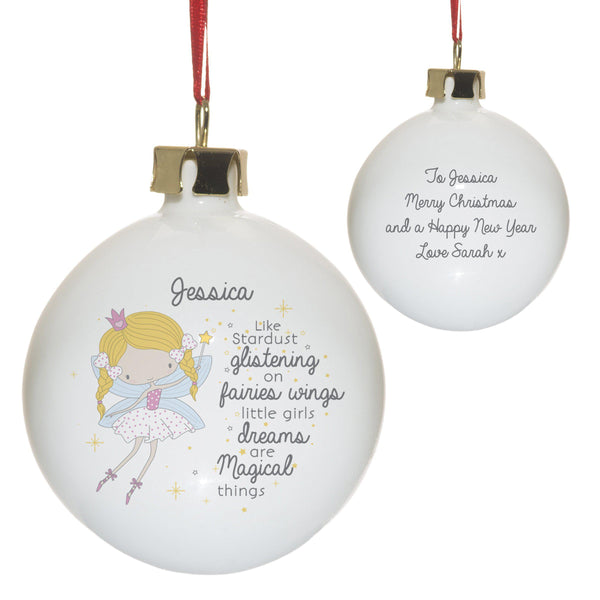 Fairy Princess Bauble - Personalised For Jessica