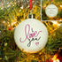 I Love You Bauble With A Personalised Message On The Rear Of The Bauble