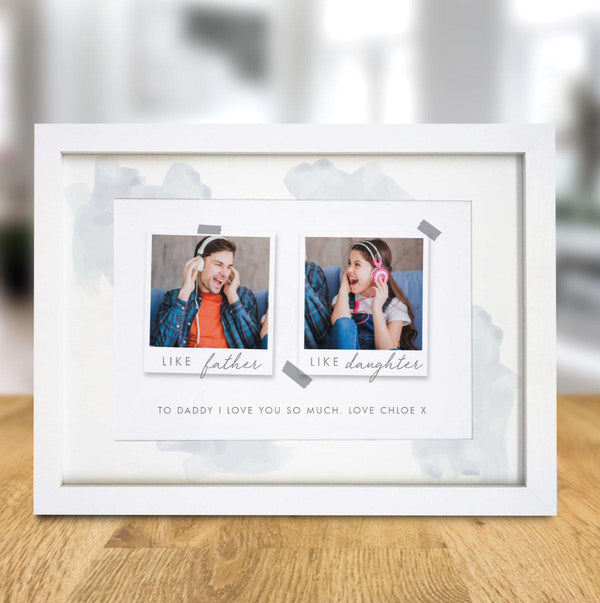 Like Polaroid A4 Framed Print - Polaroid Prints Of Your Choice From Your Own Photos And A Featured Message