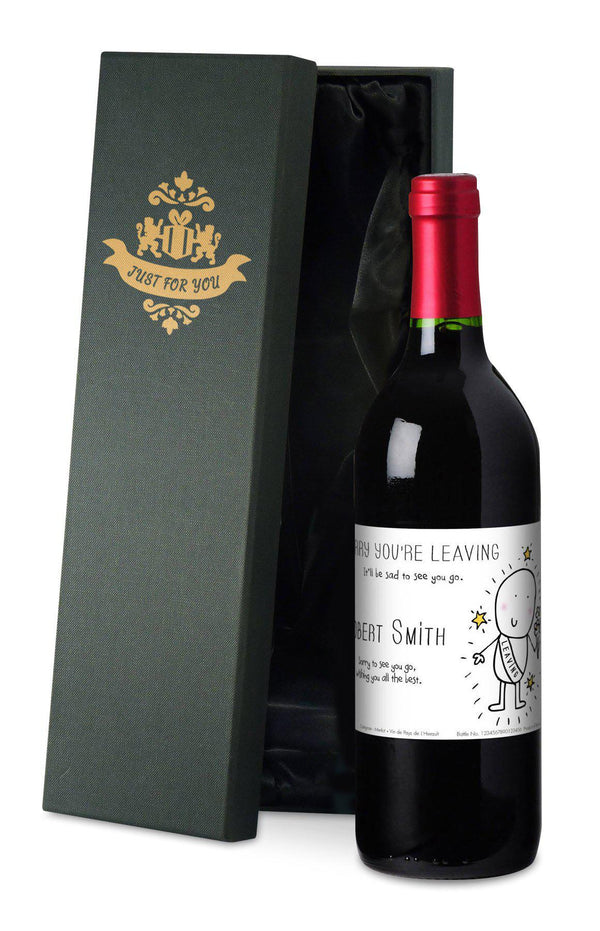Personalised Chilli & Bubbles Leaving Red Wine - Personalised For Mr Smith