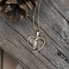 9ct Gold Heart with Diamonds Necklace