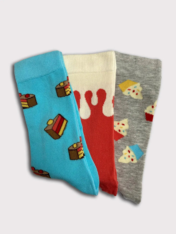 Three pairs of cake socks