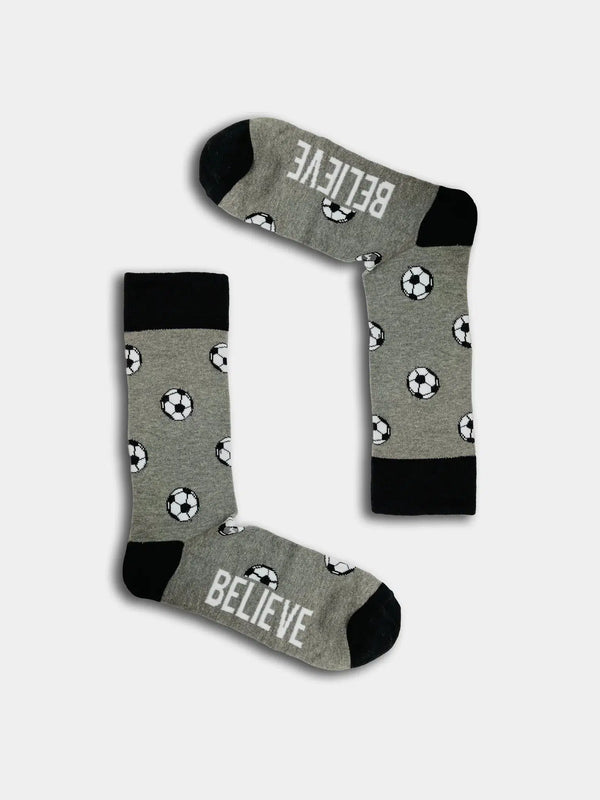 Believe grey football socks