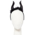 Black Glittery Horn Headband - Front Facing View