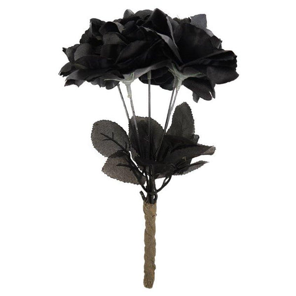 Halloween Prop - Black Rose Bouquet