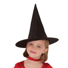 Black Witch Hat - Smiling Girl Witch In Her Black Pointy Hat