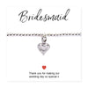 Bridesmaids Heart Bracelet & Thank You Card
