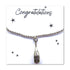 Congratulations Wine Bottle Charm Bracelet & Card 