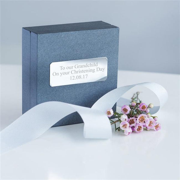 Eternal Knot Baby Bracelet Bracelet Box With A Personal Message Engraved On A Silver Plaque