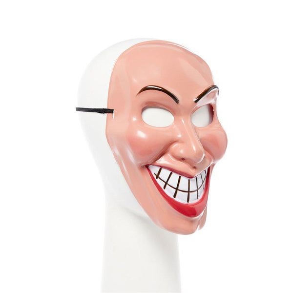 Left Side Facing Evil Grin Mask Halloween Mask