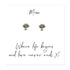 Family Tree Earrings on Message Card For Mum - Message Reads "Mum Where Life Begins And Love Never Ends x"