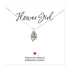 Flower Girl Necklace & Thank You Card - Reads "Flower Girl Thank You For Making Our Wedding So Special x"