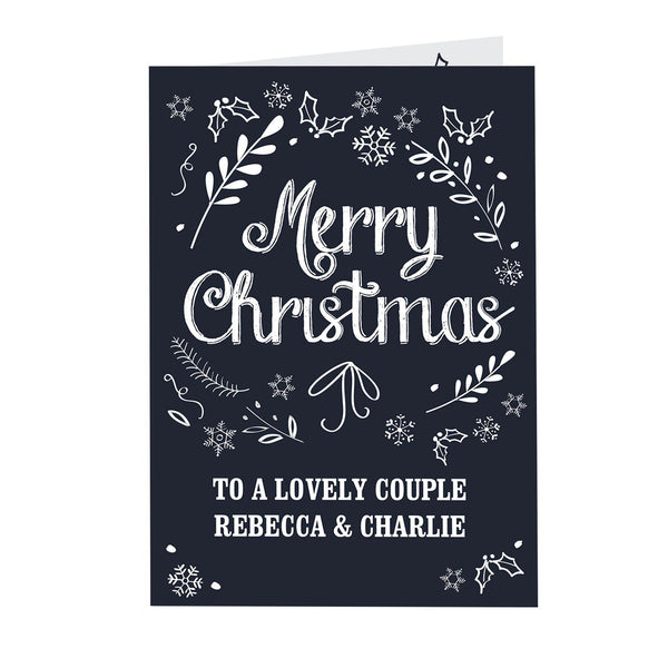 Personalised Christmas Frost Card - Personalised Text Reads 