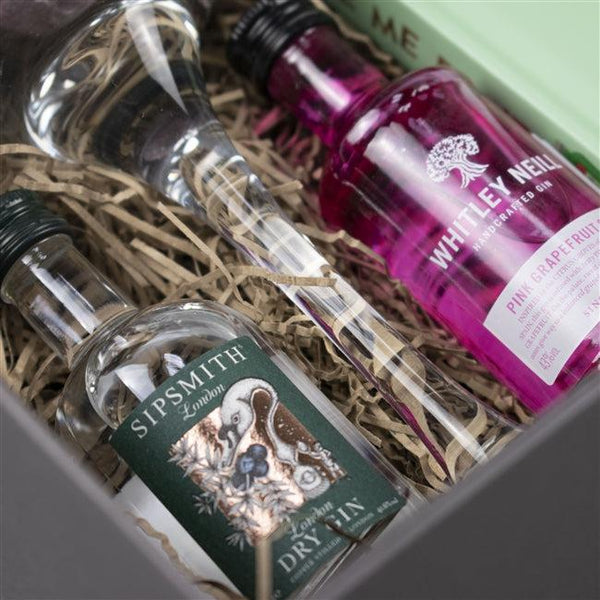 Gin For One Hamper -  Close Up Of Gin Miniatures