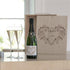 Golden Wedding Champagne Box Set Which Includes Champagne, Two Champagne Glasses Encased In A Fitting Wooden Gift Box