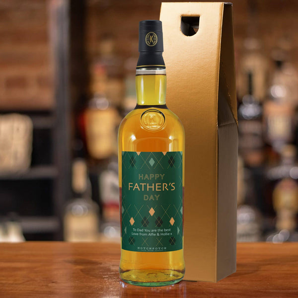 HotchPotch Father's Day 12 Yr Old Malt Whisky - Product Right At Home Sitting On A Bar