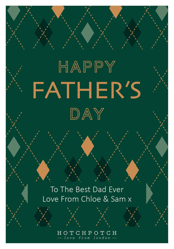 HotchPotch Father's Day 12 Yr Old Malt Whisky - Picture Of Personalised Label