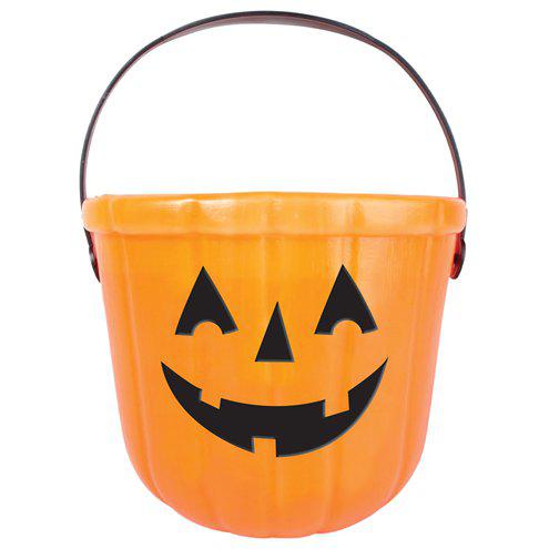 Orange Halloween trick or treat bucket